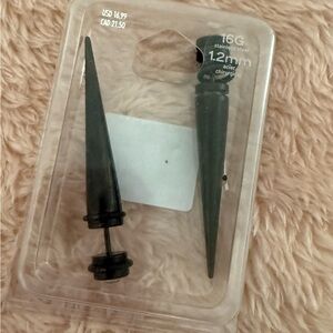 Black Taper Earrings